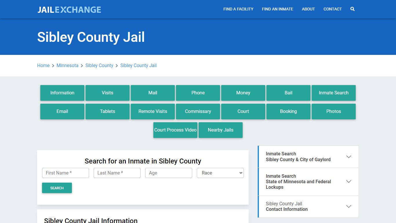 Sibley County Jail Roster Lookup, MN, Inmate Search